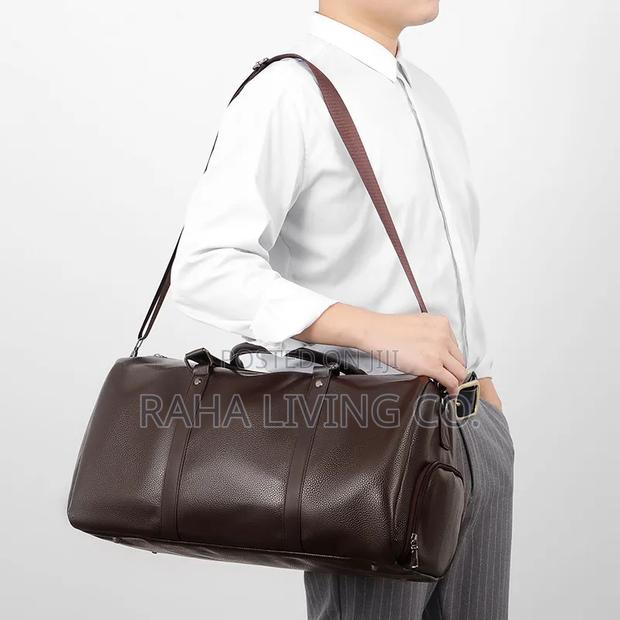 Retro Leather Travel Duffle Bag | Shoe Compartment | 2 Colours - thumbnail 3