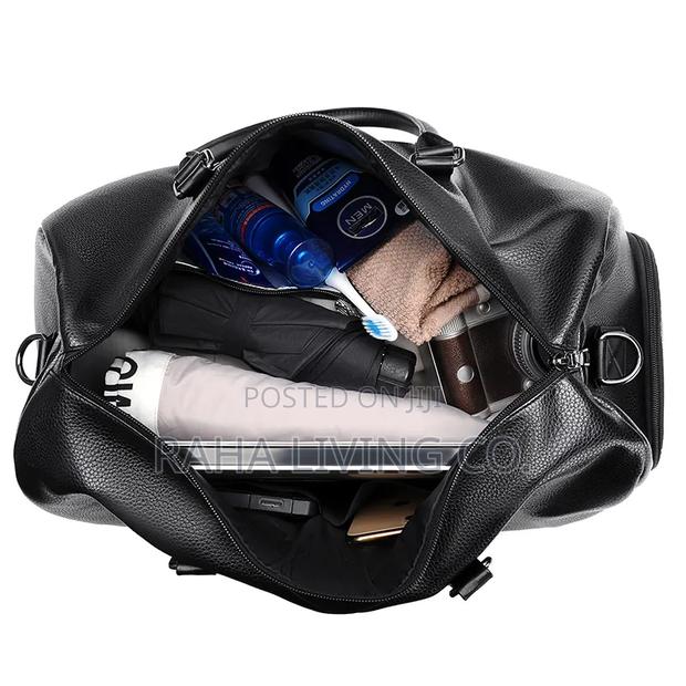 Retro Leather Travel Duffle Bag | Shoe Compartment | 2 Colours - thumbnail 5