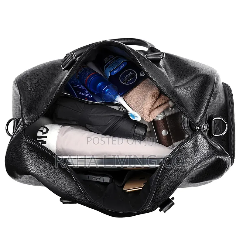 Retro Leather Travel Duffle Bag | Shoe Compartment | 2 Colours