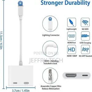 Hd 1080p Phone to Hdmi-Compatible Projection Cable Adapter Audio Sync