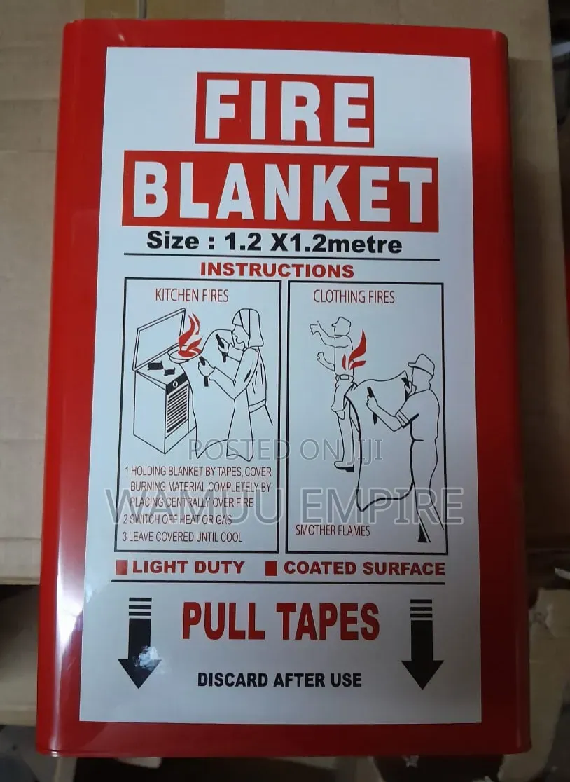 1.2m X 1.2m Red Fire Blanket