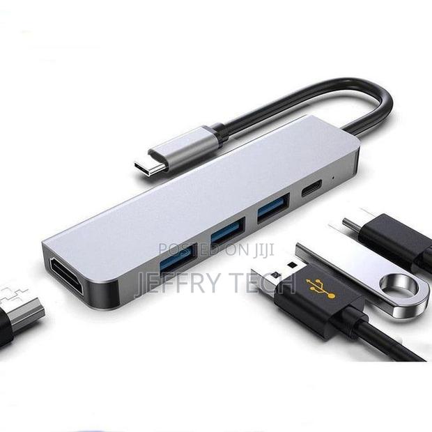 5-in-1 Usb-C to HDTV ( Hdmi) + Usb 3.0 Multiport Adapter Hub - thumbnail 2