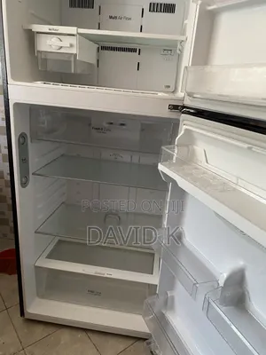 Lg 506l Top Freezer Fridge, Double Door Black Glass