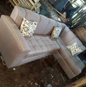 Stylish Beige L-Shaped Sofa
