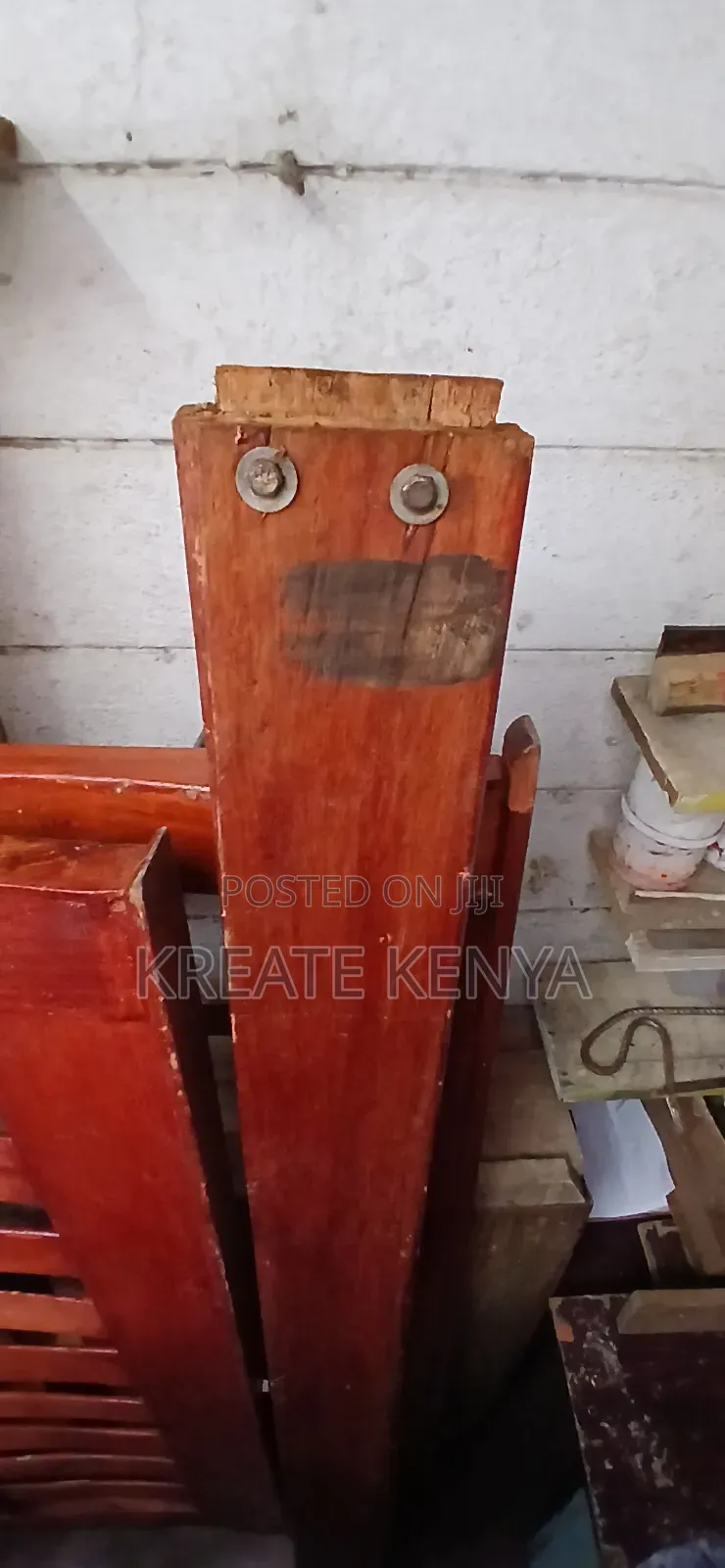 5×6 Hardwood Bed Condition Used