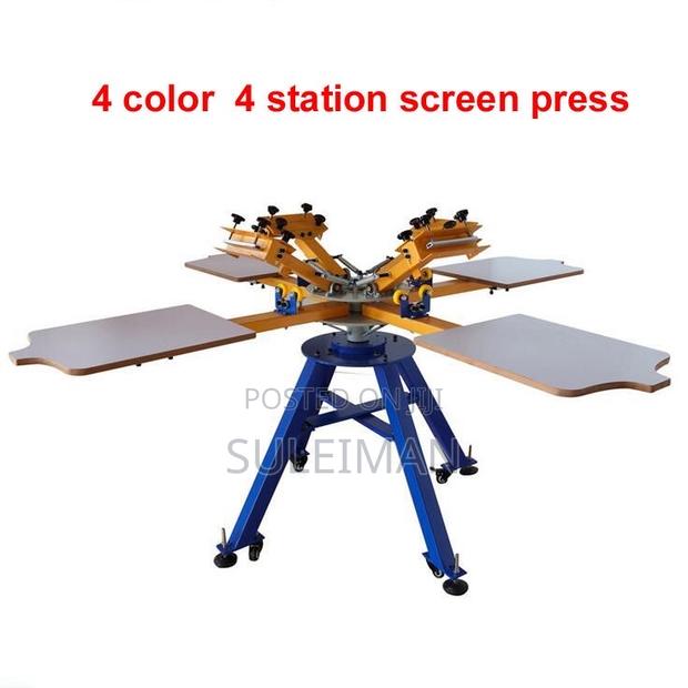 4 Color 4 Station Screen Printing Machine