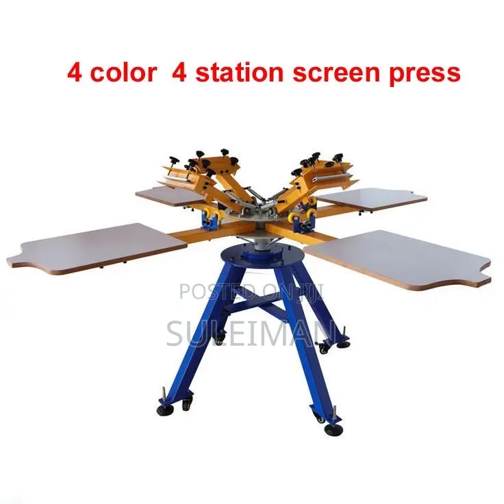 4 Color 4 Station Screen Printing Machine