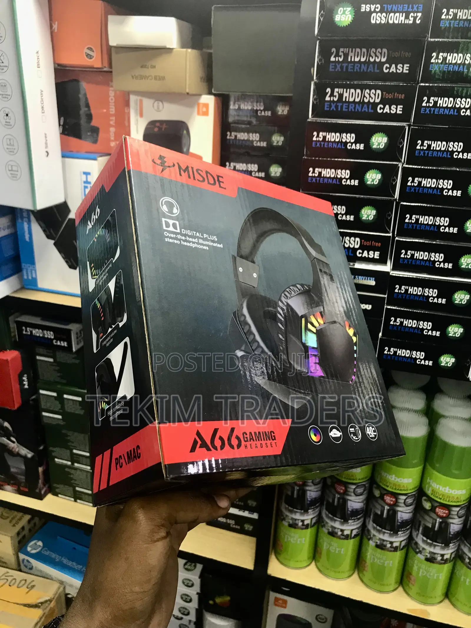 Misde A66 RGB Gaming Headset 50mm Driver 7.1 Surround Sound