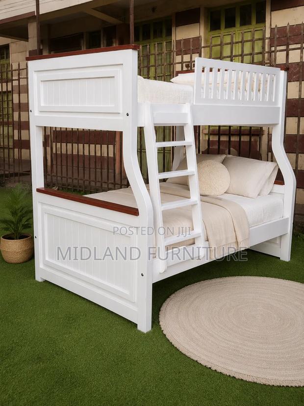 Wooden Hardwood Double Decker Bunk Bed - thumbnail 2