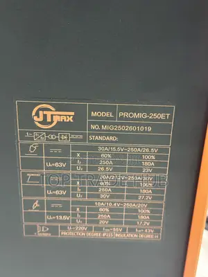 Jt Max Promig-250et 3 in 1 Mma/Mig/Tig Welding Machine 250a