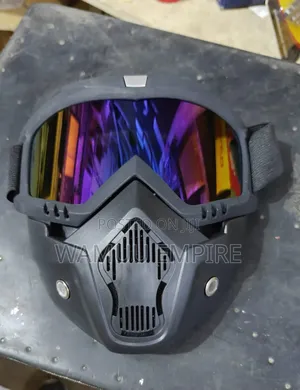 Detachable Motorcycle Riding Mask And Goggles Combo