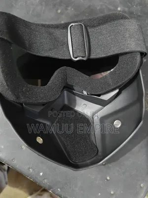 Detachable Motorcycle Riding Mask And Goggles Combo