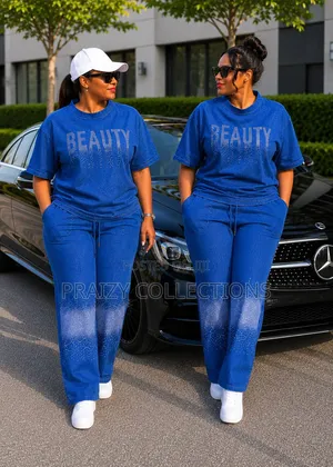 2piece Denim Ladies' Trouser Set