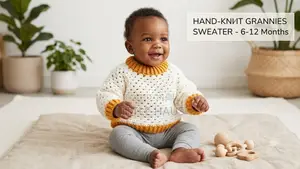 Handmade Crochet Baby Sweater