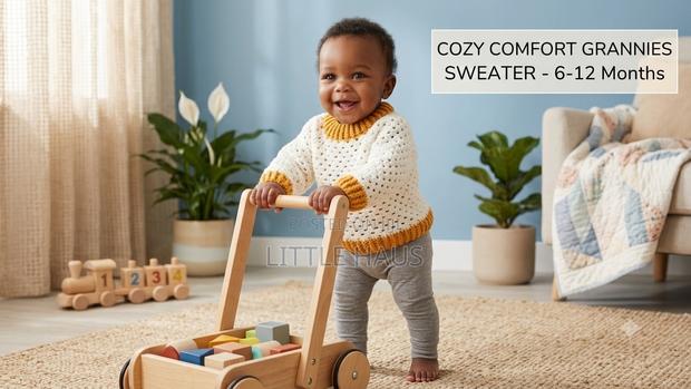 Handmade Crochet Baby Sweater - thumbnail 3