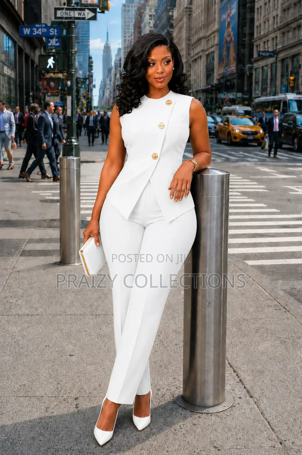 Elegant Sleeveless 2pc Suit