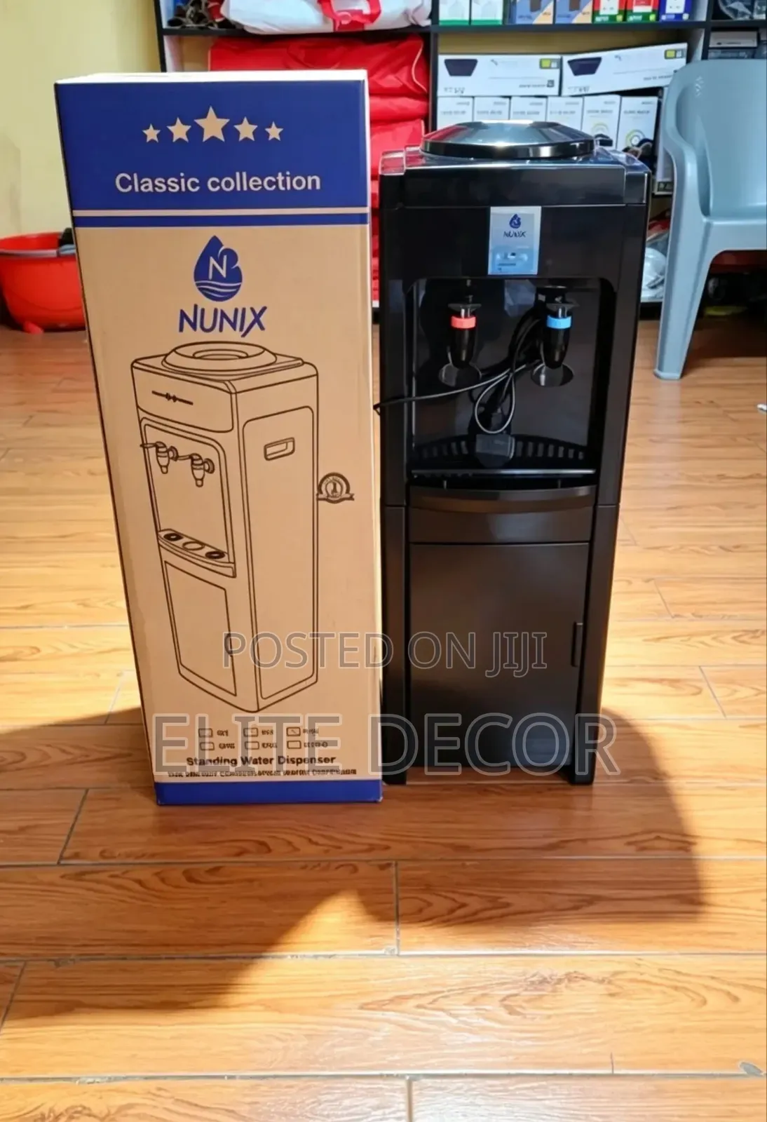 Black Nunix K1s Hot Normal Water Dispenser - To Loader