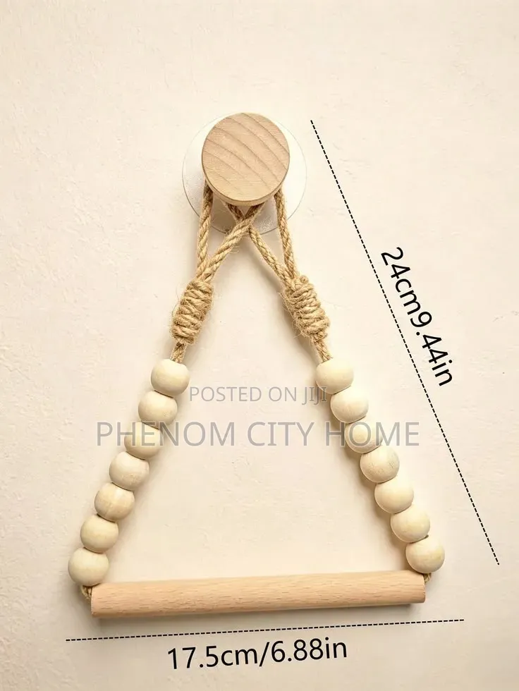 Wooden Bead Paper Towel Holder/Tissue Holder