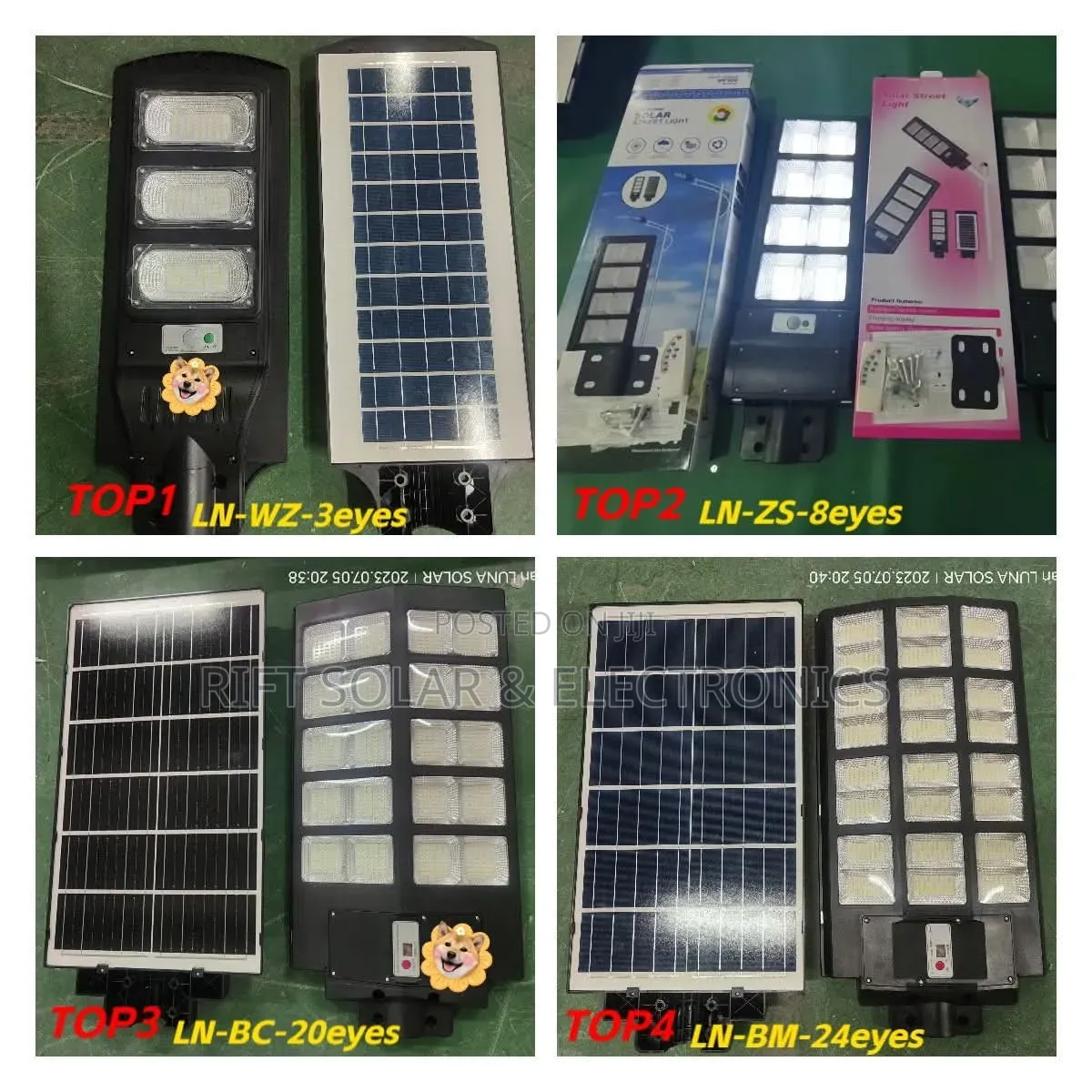 300 Watts 11 HRS Straight Light Street Solar Light With Bracket