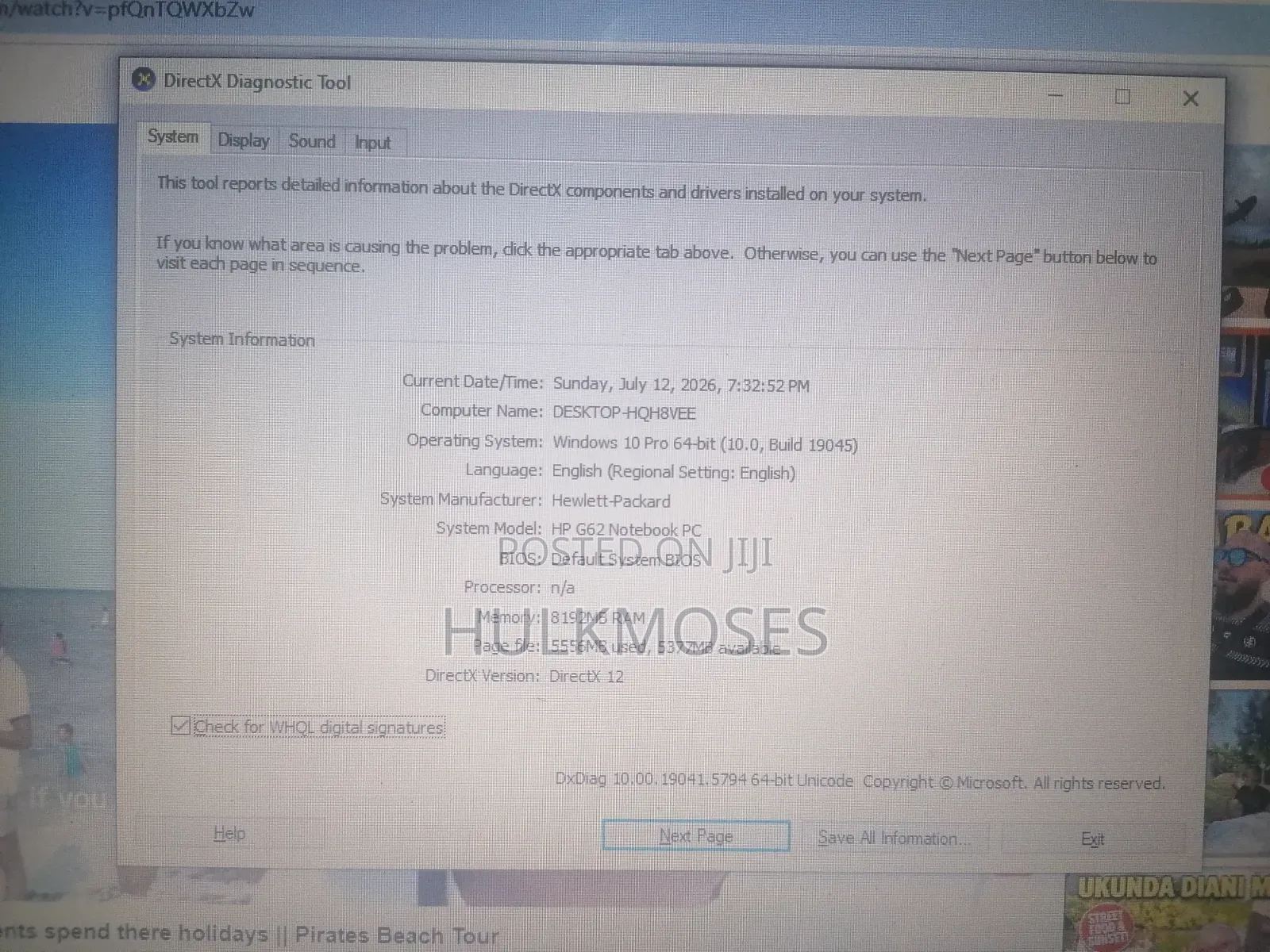 Laptop HP 250 G6 8GB Intel Core i3 HDD 250GB