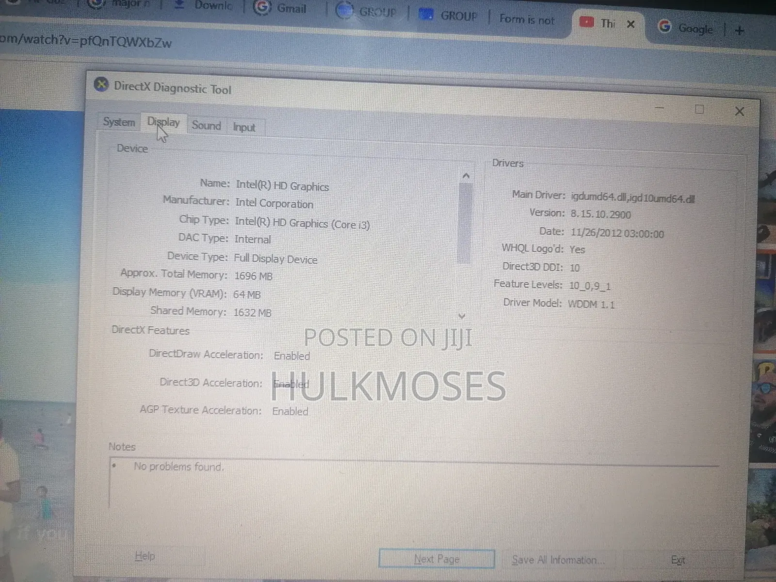 Laptop HP 250 G6 8GB Intel Core i3 HDD 250GB