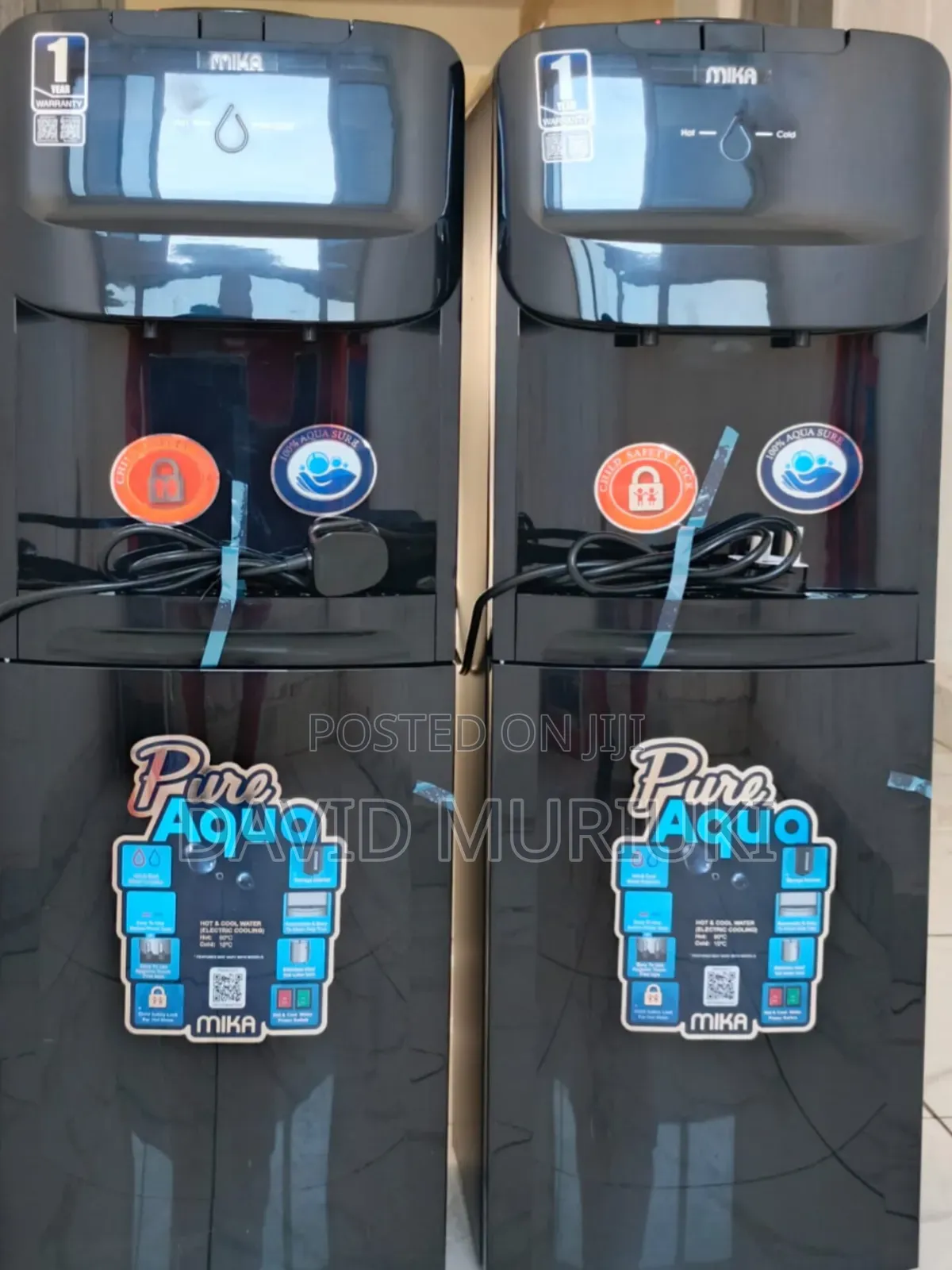Black Mika Free Standing Hot and Cold Water Dispenser