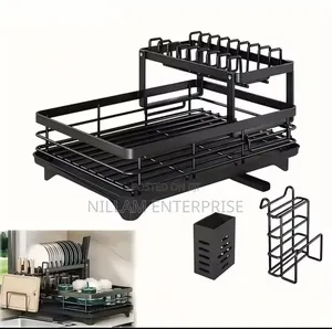 Carbon Metal 2-Layer Dish Rack