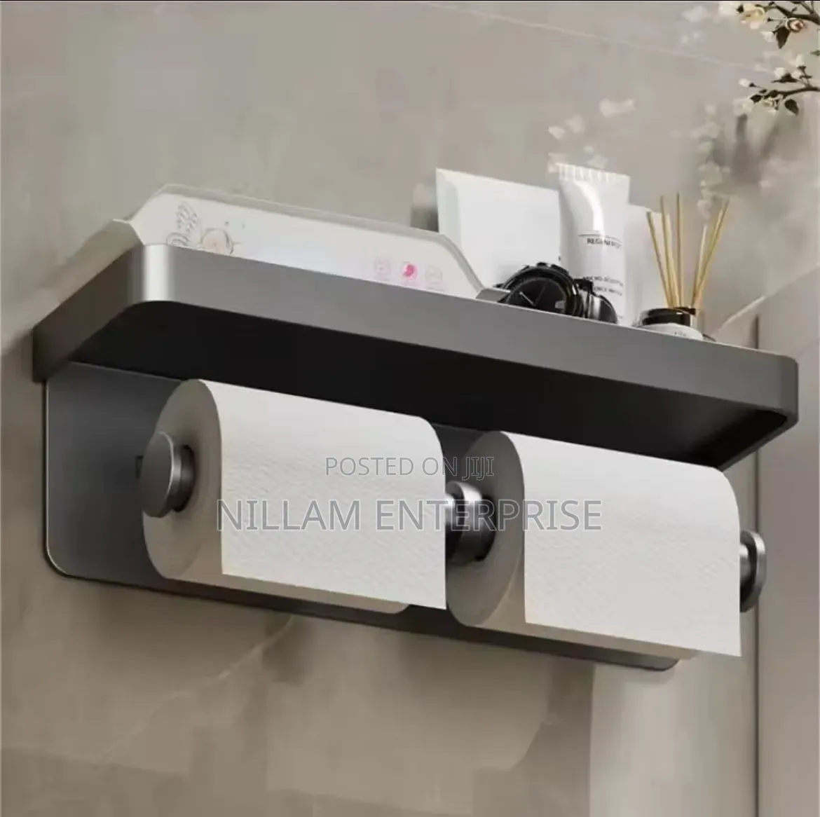 Double Roll Wall-Mounted Paper Holder*