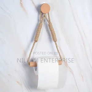 Hemp Rope With Bamboo Tissue Holder