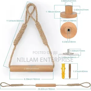 Hemp Rope With Bamboo Tissue Holder