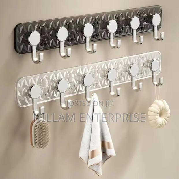 Strong Wall-Mounted Hook Rack (6 Hooks) - thumbnail 3