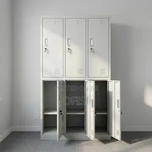 Office Chair; Steel Locker Storage Cabinet With 6 Doors
