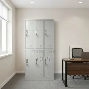 Office Chair; Steel Locker Storage Cabinet With 6 Doors