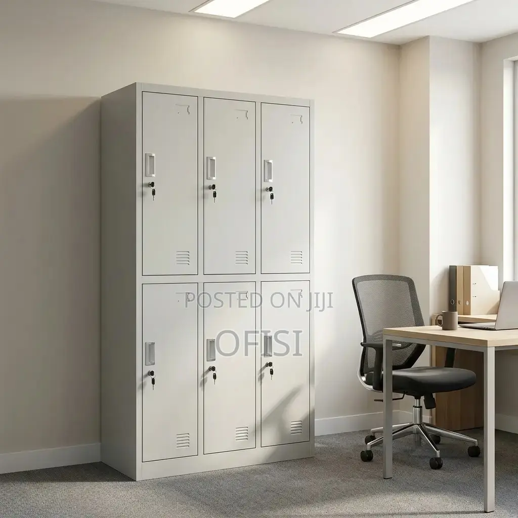 Office Chair; Steel Locker Storage Cabinet With 6 Doors