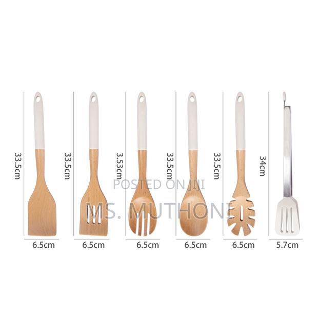 Stylish 6-Piece Bamboo Kitchen Utensil Set - thumbnail 3