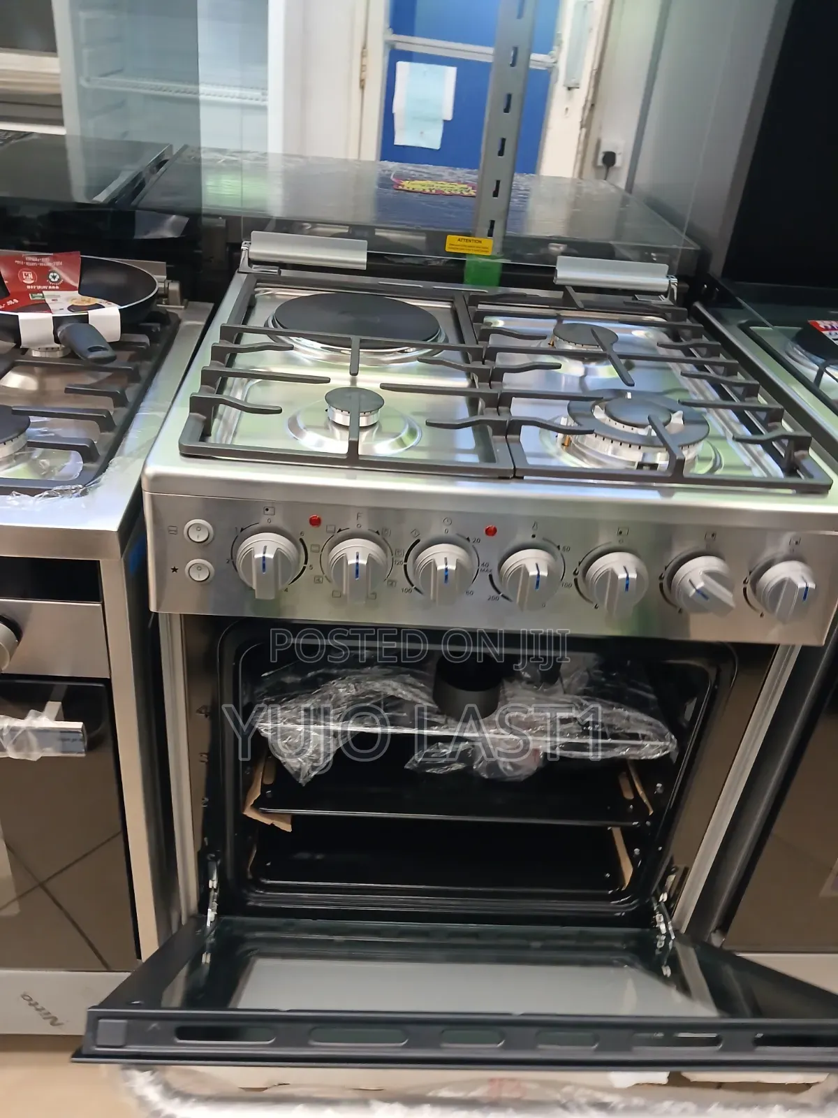 Midea Cooker With 3 Gas + 1 Electric Burners 60*60 Stainless Steel