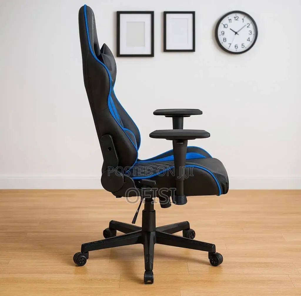 Gaming Chair; Blue Black Ergonomic Gaming Chair