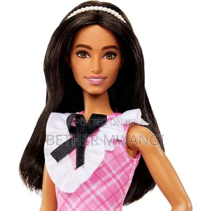 Barbie Fashionistas Doll - Black Hair Plaid Dress