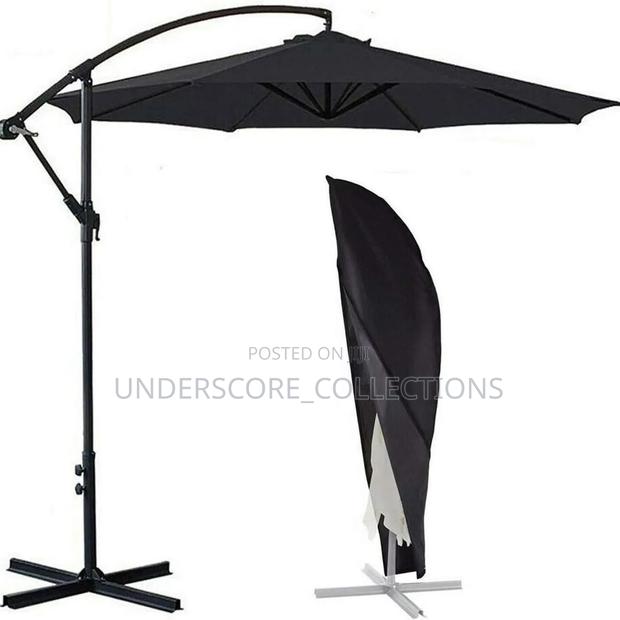 10ft Solar Offset Umbrella With Led Lights for Evening Illumination. - thumbnail 3