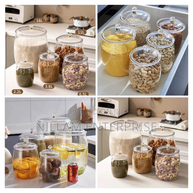 Transparent Airtight Durable Storage Jars