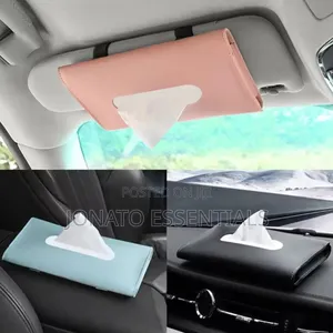 Leather Car Tissue Holder Sun Visor Organizer