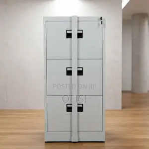 Office Cabinet; 3 Drawer Office Cabinet With Security Bar