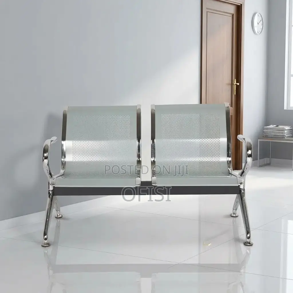 Waiting Bench; 2 Link Steel Reception Waiting Bench
