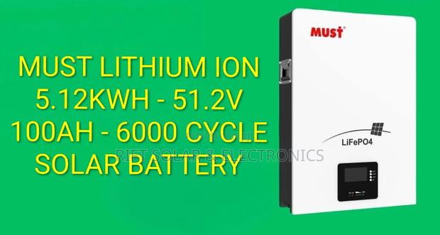 Must 5.12kwh - 5.12v Lithium Ion 6000 Cycle Battery