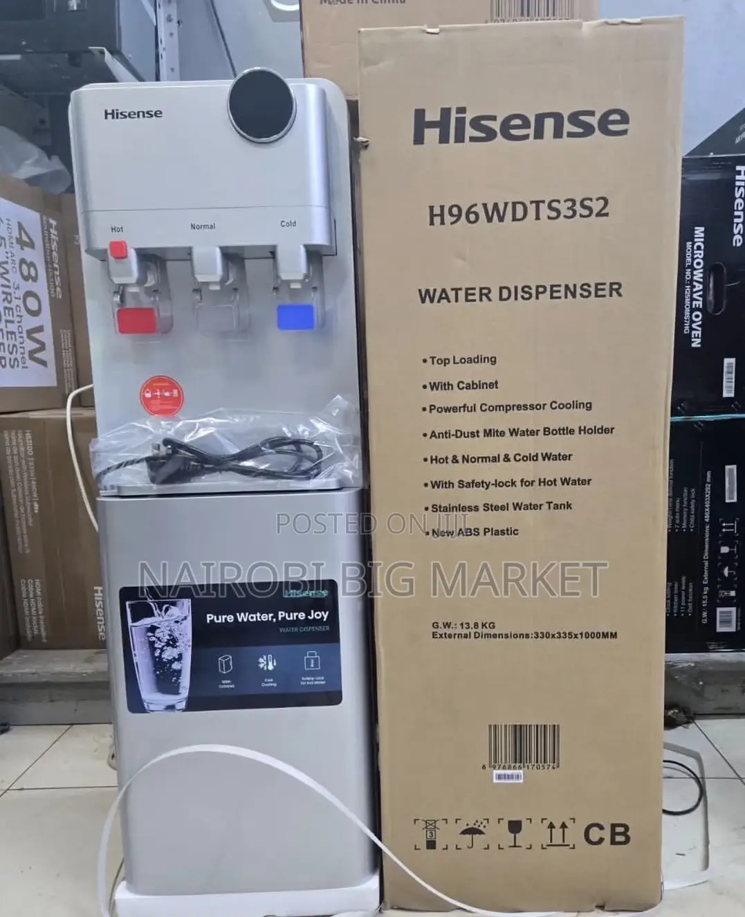 Hisense Silver 3taps Water Dispenser