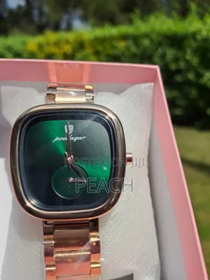 Brand New Poedagar Elegant Rose Gold Watch• Cushion Case With Sub-Dial
