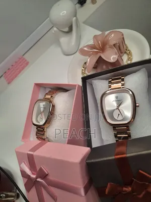 Brand New Poedagar Elegant Rose Gold Watch• Cushion Case With Sub-Dial