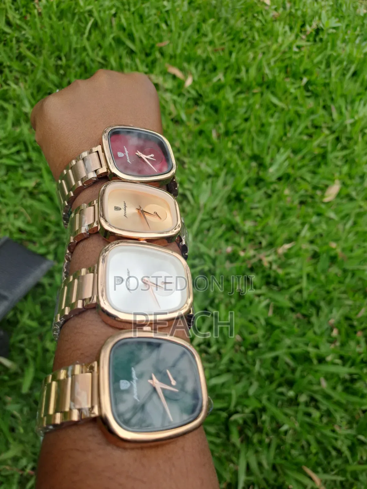 Brand New Poedagar Elegant Rose Gold Watch• Cushion Case With Sub-Dial