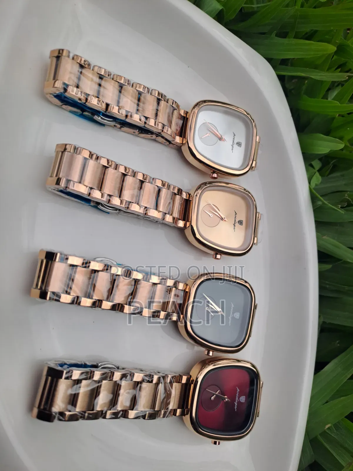 Brand New Poedagar Elegant Rose Gold Watch• Cushion Case With Sub-Dial