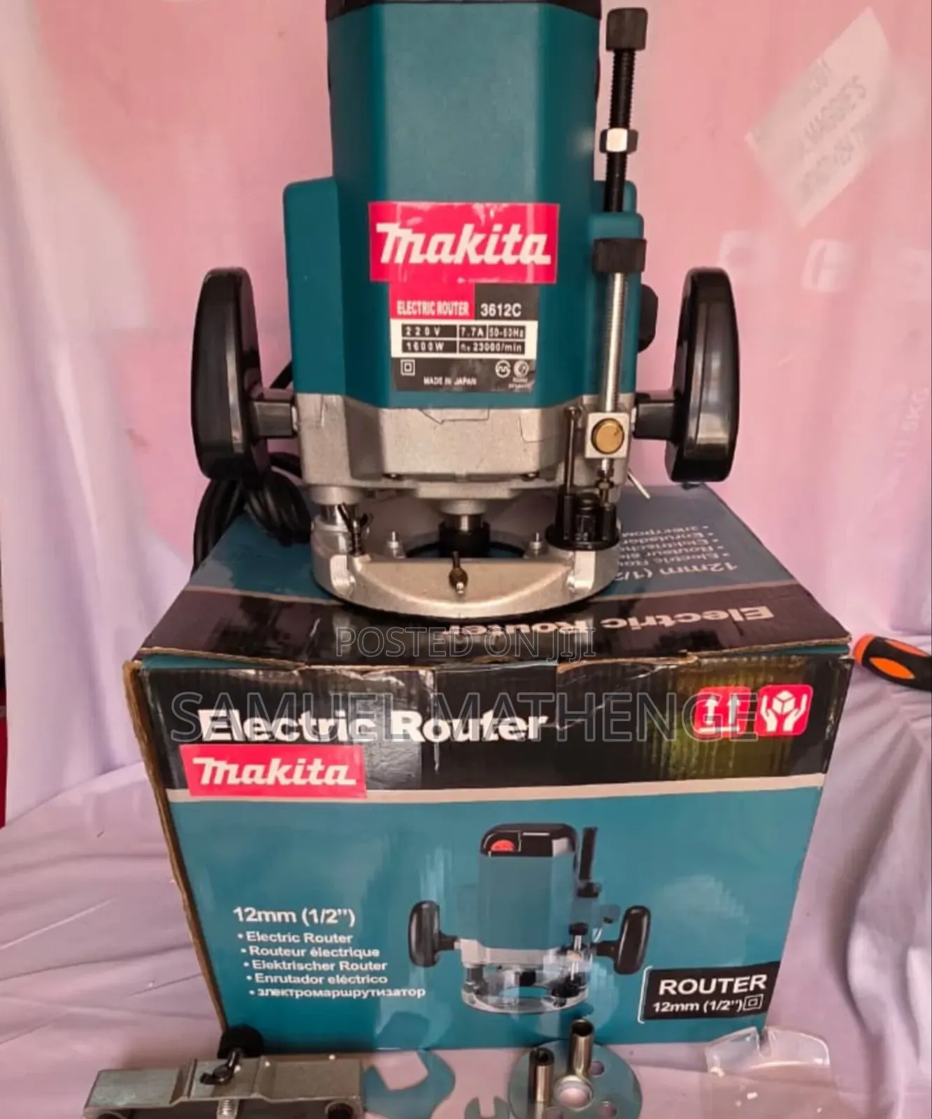 Makita 3612c 12mm (1/2") Electric Router – 1600w Woodworking Router